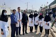 بازدیدمعاون آموزش و فرهنگی دانشگاه از موکب بسیج دانشجویی در مرز چذابه 